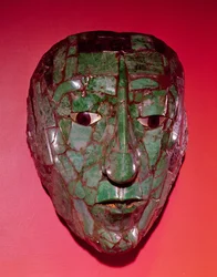 Máscara de mosaico, de Palenque, Chiapas